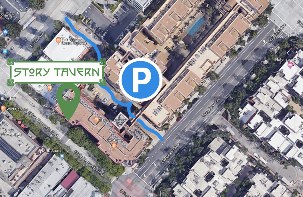 How to find parking for the Story Tavern in Burbank