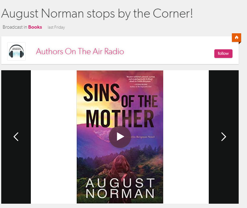 Matt Coyle, award-winning author of the Rick Cahill series, interviewed August Norman about his new release, SINS OF THE MOTHER.